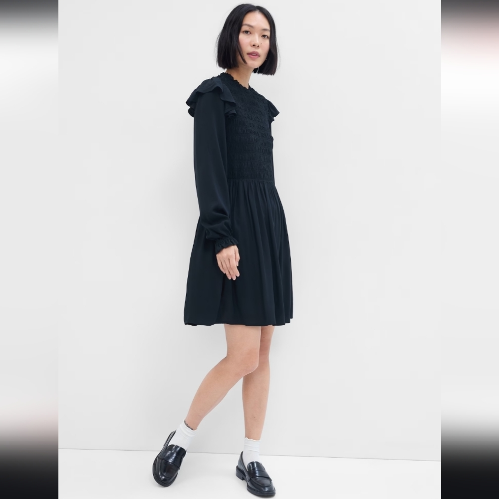 GAP Smocked Ruffle Mini Dress